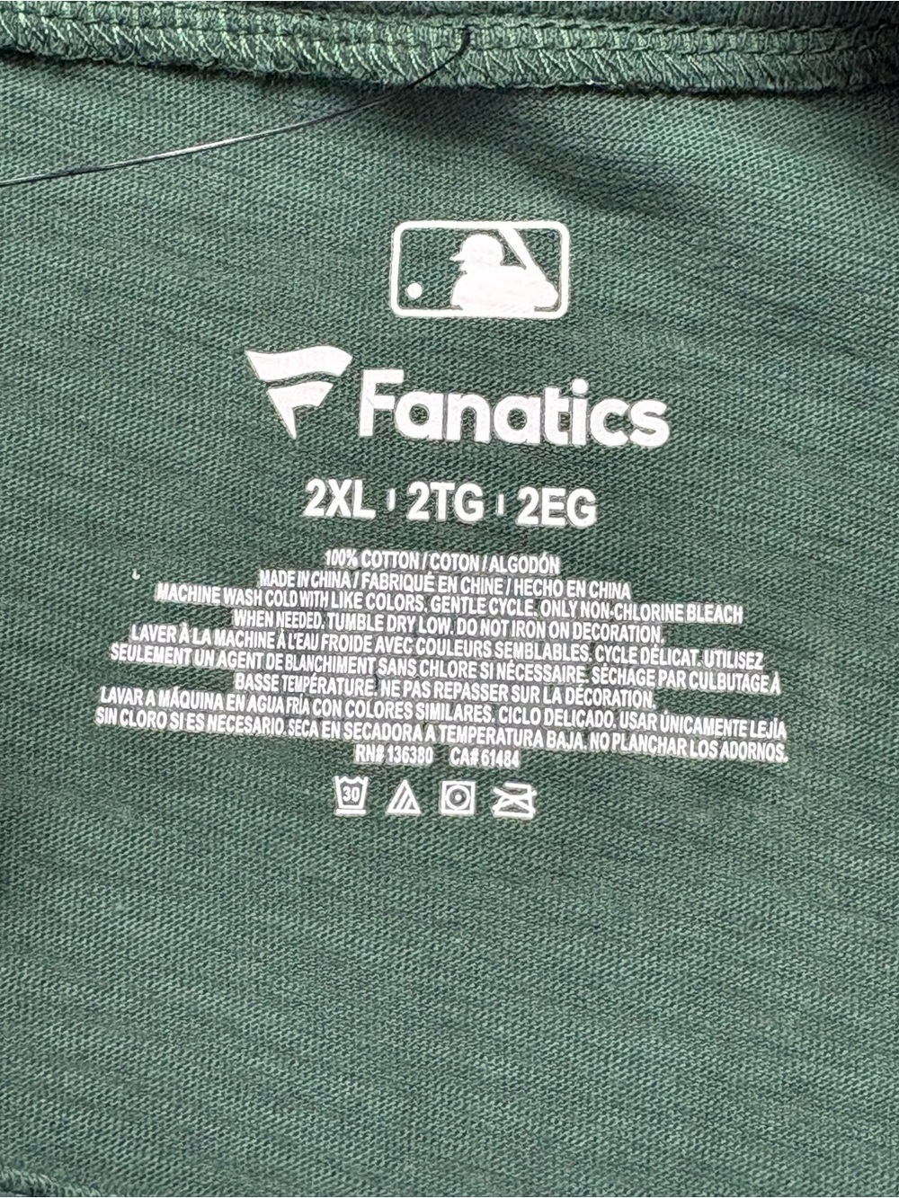 NWT Fanatics Oakland Athletics A’s True Classics Henley Shirt Mens 2XL XXL - Picture 7 of 9